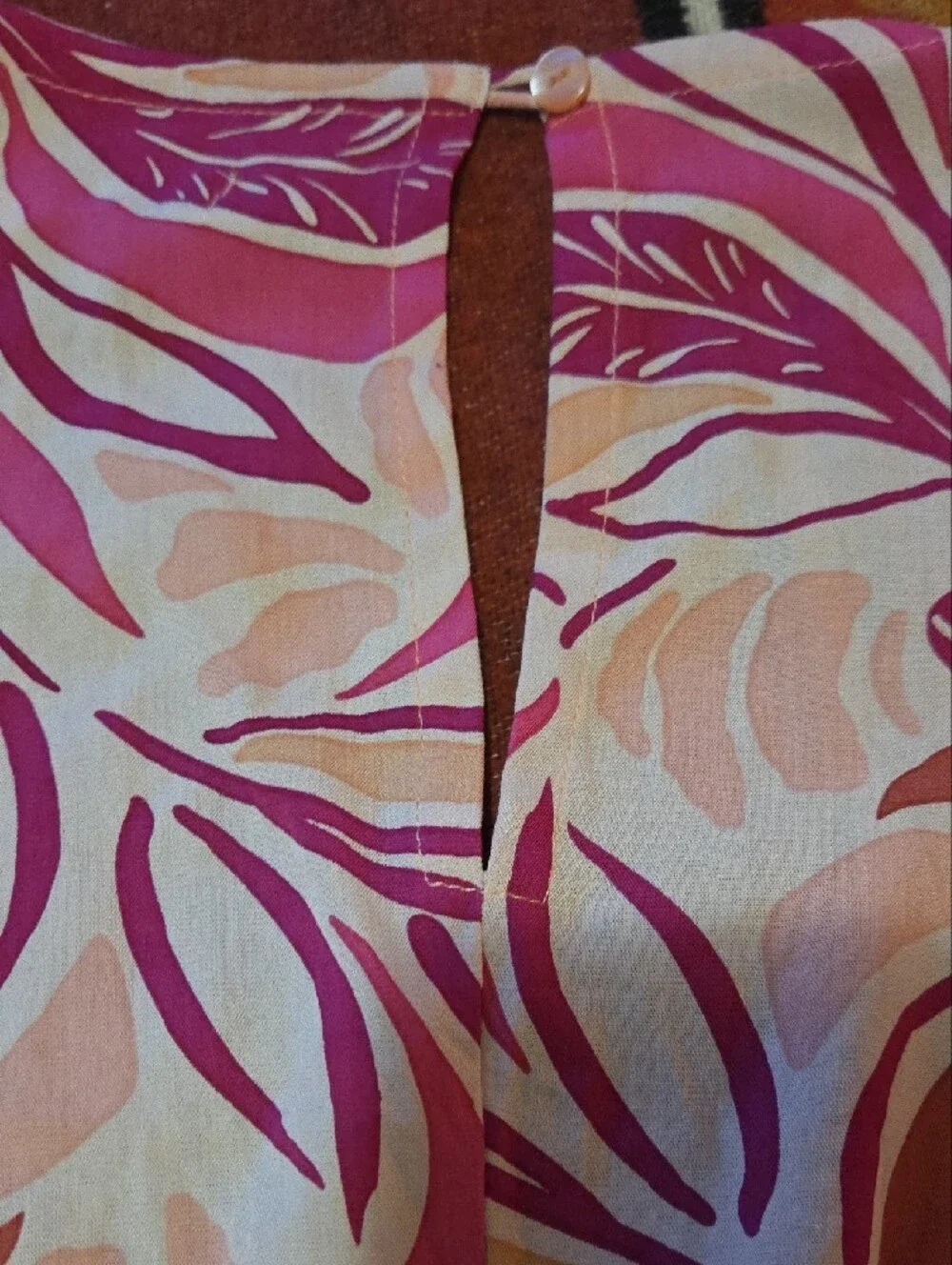 Santiki Pink & Cream Botanical Mini Dress